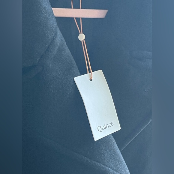 Quince NWT Black Italian Wool Double-Breasted Officer Topcoat - Picture 6 of 15